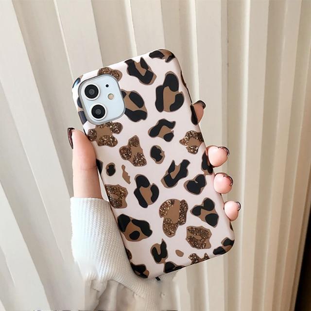 Leopard Print Durable Lanyard iPhone Case