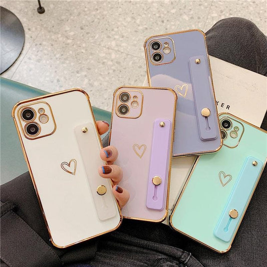 Wrist Strap Electroplated Bumper iPhone Case Apple