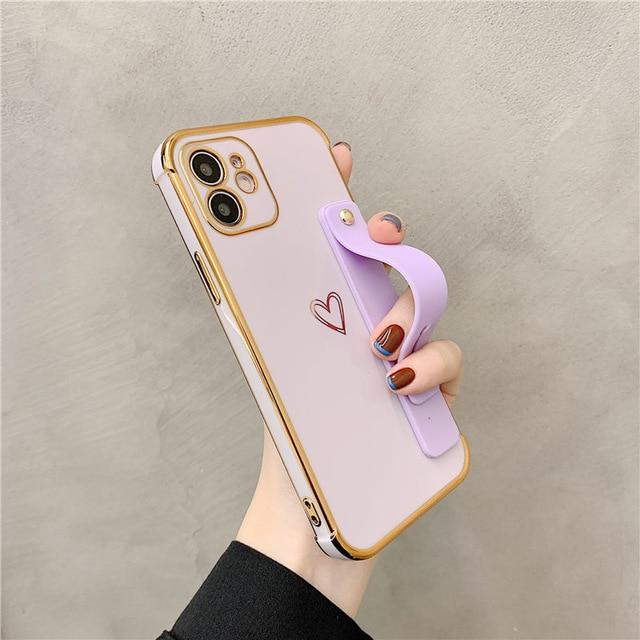 Wrist Strap Electroplated Bumper iPhone Case Apple