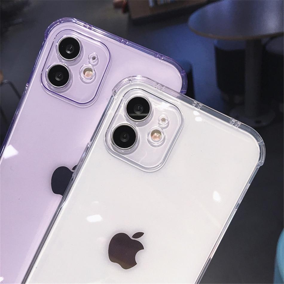 Transparent Camera Protection TPU iPhone Case