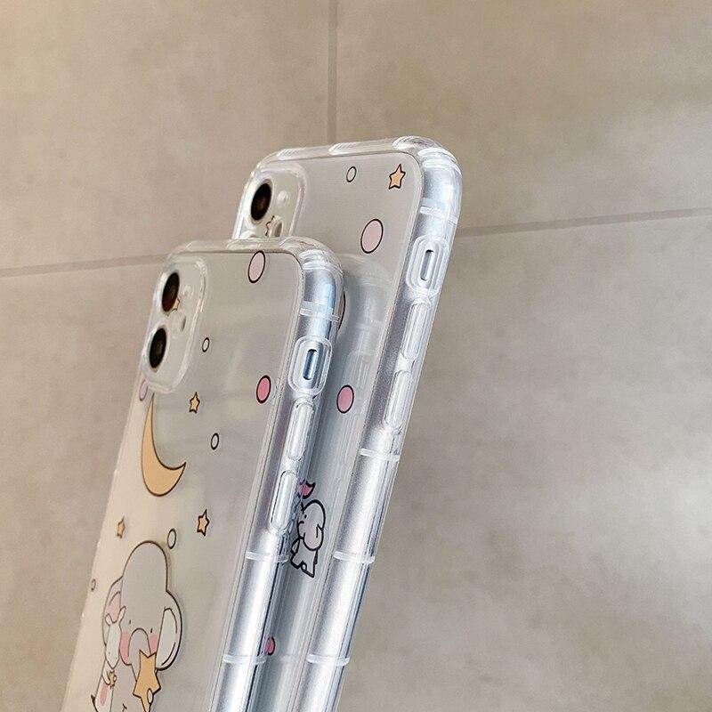 Cartoon Elephant Shockproof iPhone Case Full Body Protective Cover