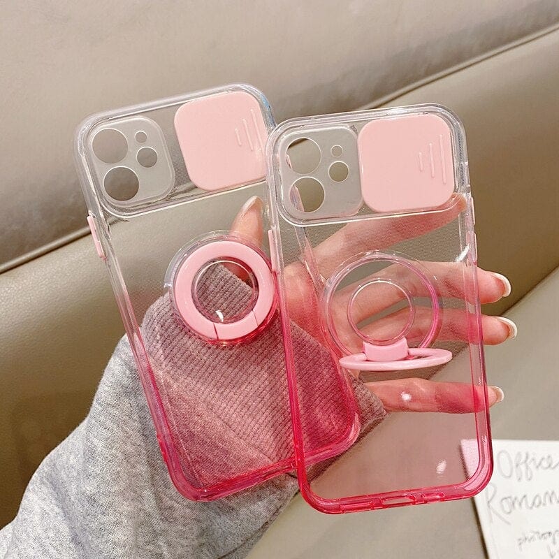 Gradient Camera Protection Soft Silicone iPhone Case