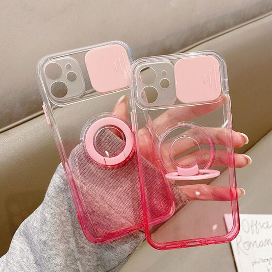 Gradient Camera Protection Soft Silicone iPhone Case