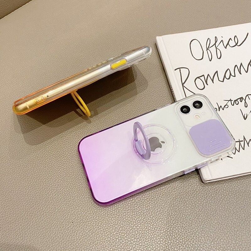 Gradient Camera Protection Soft Silicone iPhone Case