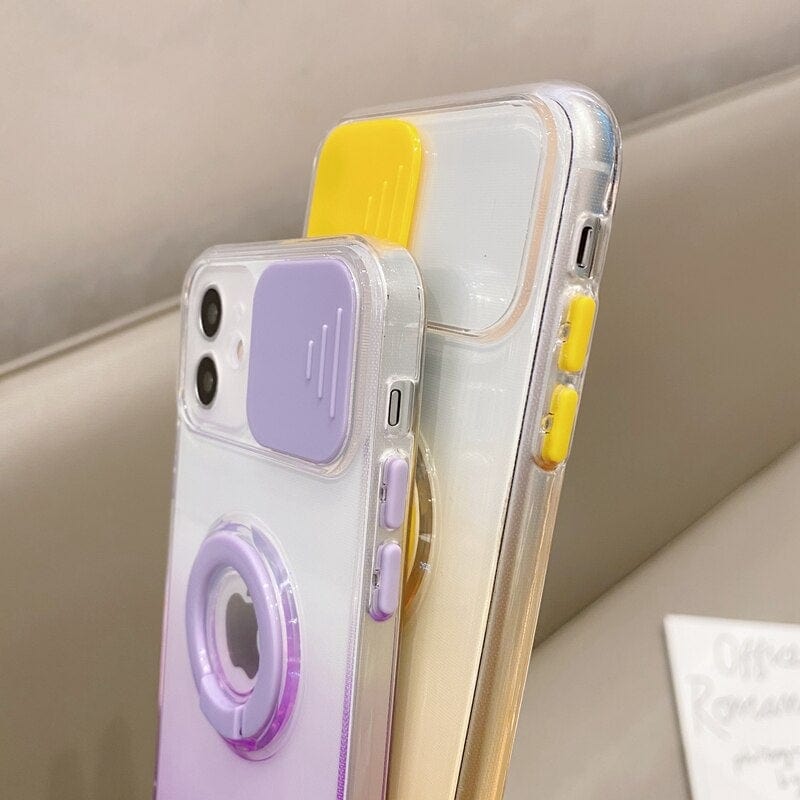 Gradient Camera Protection Soft Silicone iPhone Case