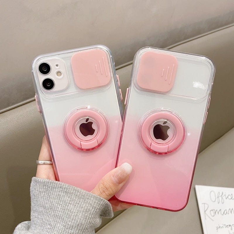 Gradient Camera Protection Soft Silicone iPhone Case