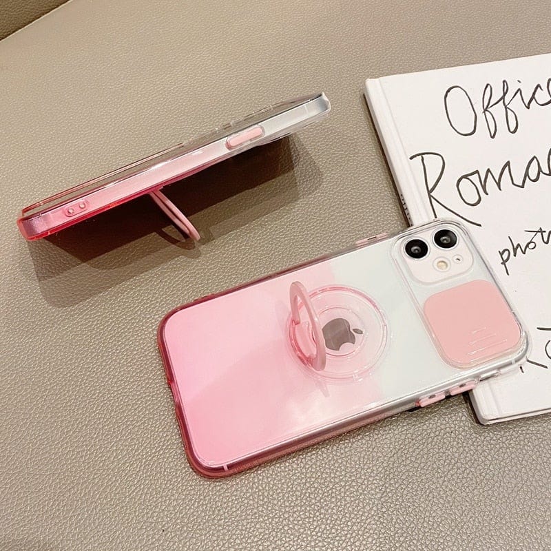 Gradient Camera Protection Soft Silicone iPhone Case