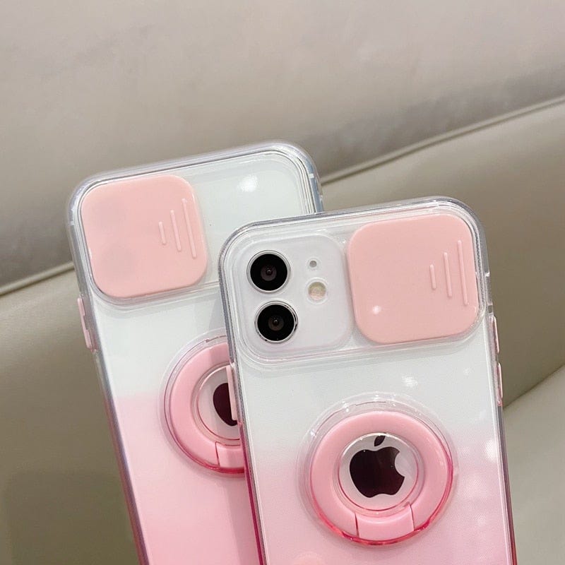 Gradient Camera Protection Soft Silicone iPhone Case