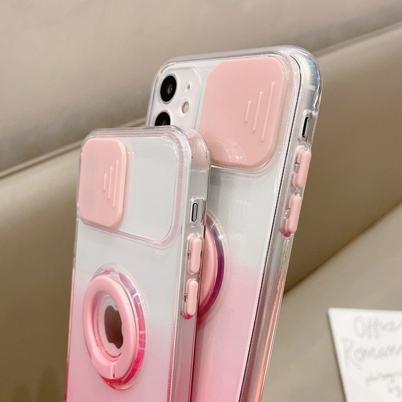 Gradient Camera Protection Soft Silicone iPhone Case