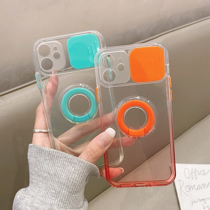 Gradient Camera Protection Soft Silicone iPhone Case