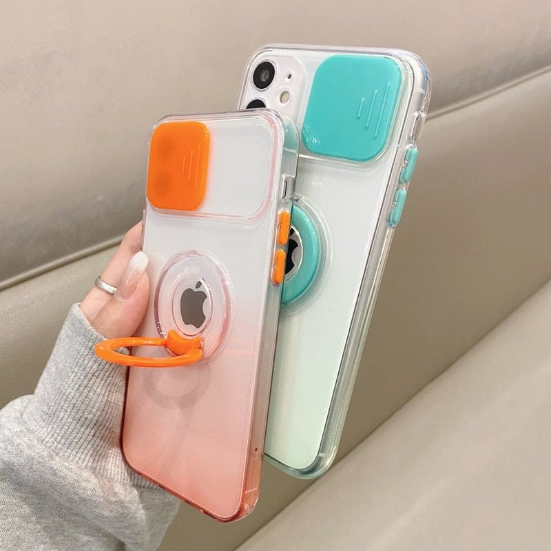 Gradient Camera Protection Soft Silicone iPhone Case