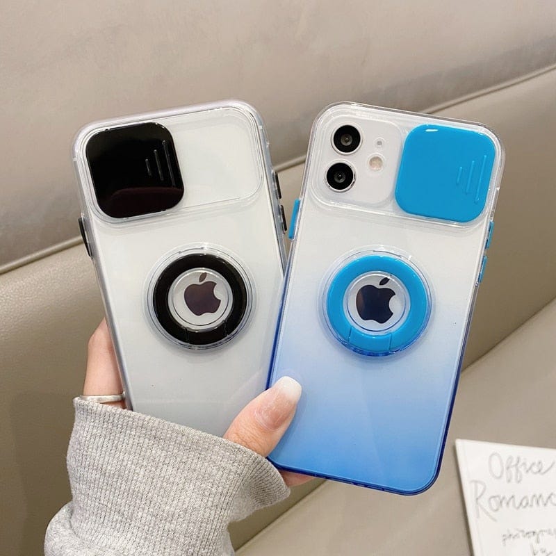 Gradient Camera Protection Soft Silicone iPhone Case