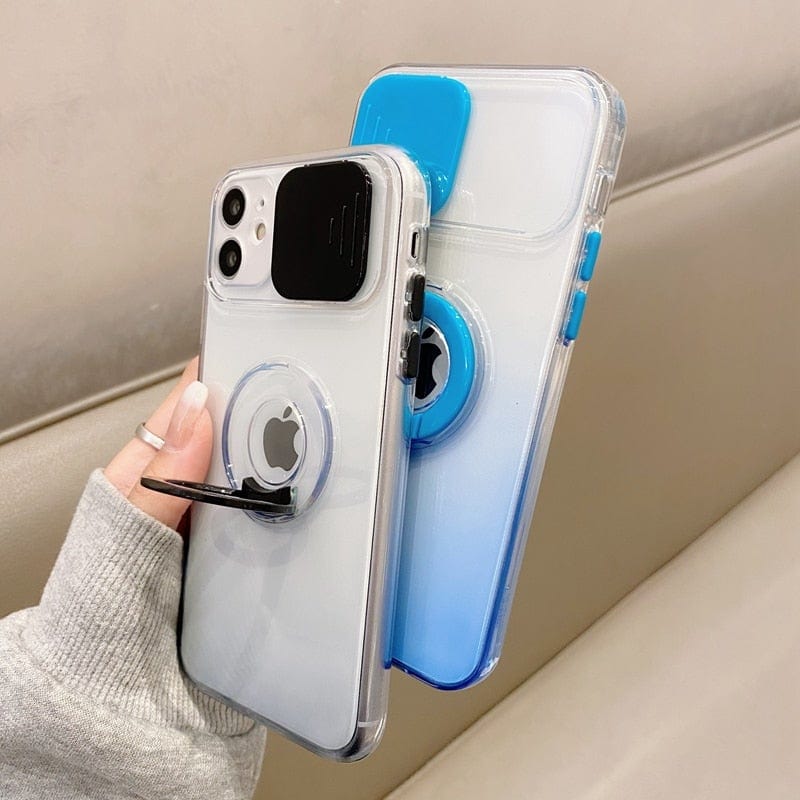 Gradient Camera Protection Soft Silicone iPhone Case