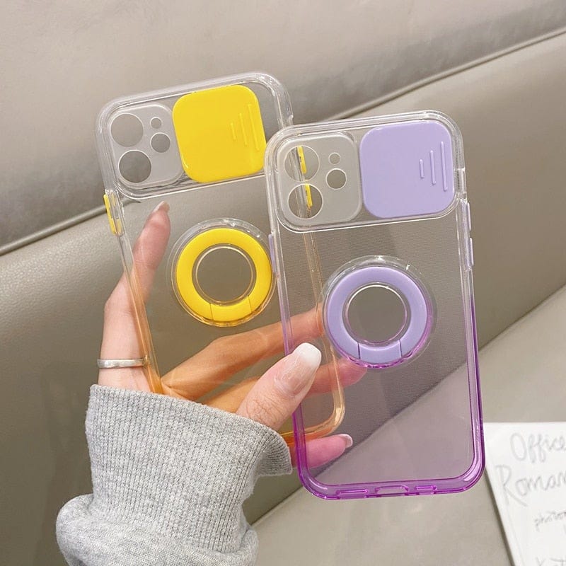Gradient Camera Protection Soft Silicone iPhone Case