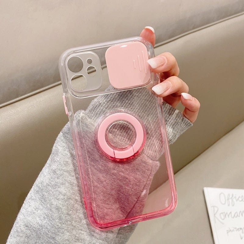 Gradient Camera Protection Soft Silicone iPhone Case