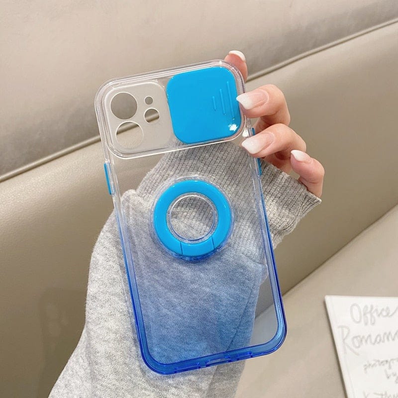 Gradient Camera Protection Soft Silicone iPhone Case