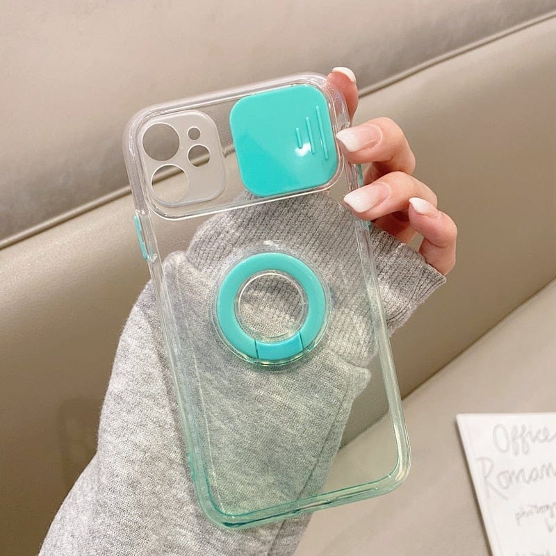 Gradient Camera Protection Soft Silicone iPhone Case