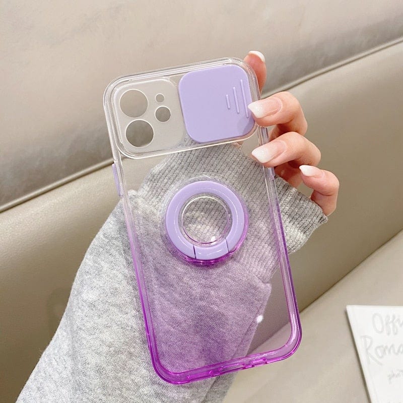 Gradient Camera Protection Soft Silicone iPhone Case