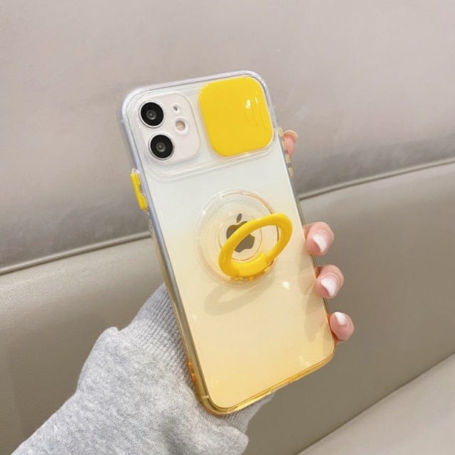 Gradient Camera Protection Soft Silicone iPhone Case
