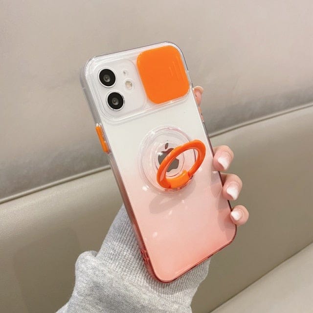 Gradient Camera Protection Soft Silicone iPhone Case