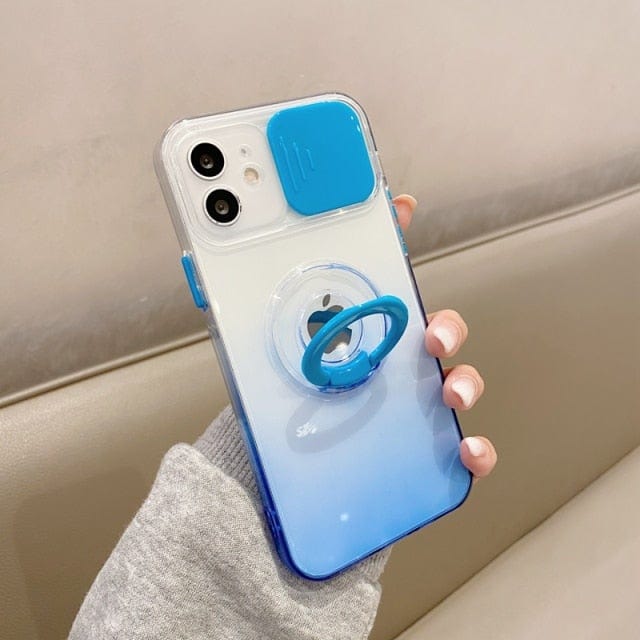 Gradient Camera Protection Soft Silicone iPhone Case