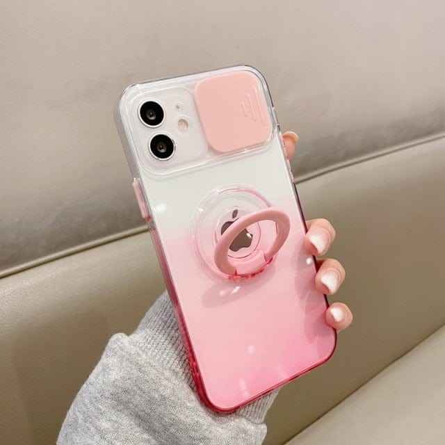 Gradient Camera Protection Soft Silicone iPhone Case
