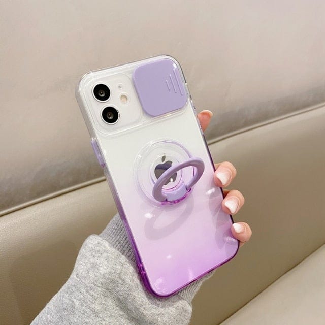 Gradient Camera Protection Soft Silicone iPhone Case