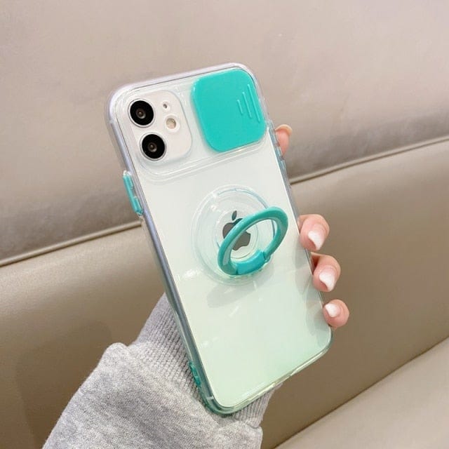 Gradient Camera Protection Soft Silicone iPhone Case