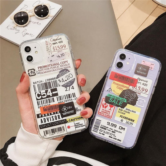 Stamp Label Barcode Full Body Protective iPhone Case Apple