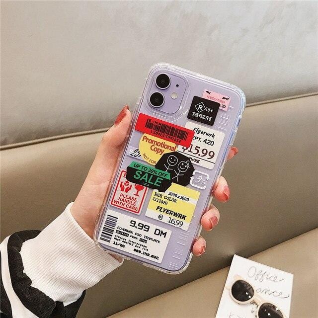 Stamp Label Barcode Full Body Protective iPhone Case Apple