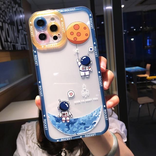Shockproof Cartoon Astronaut Protective iPhone Case