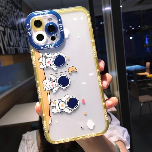 Shockproof Cartoon Astronaut Protective iPhone Case