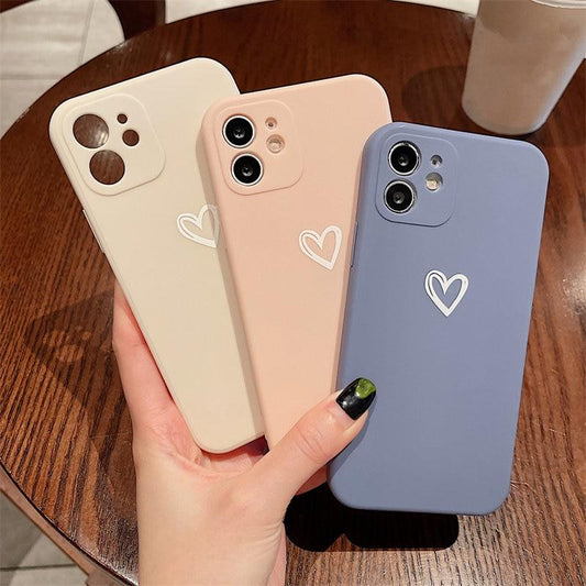 Shockproof Soft Love Heart TPU iPhone Case Apple