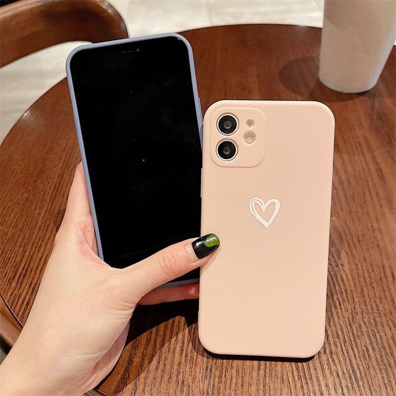 Shockproof Soft Love Heart TPU iPhone Case Apple