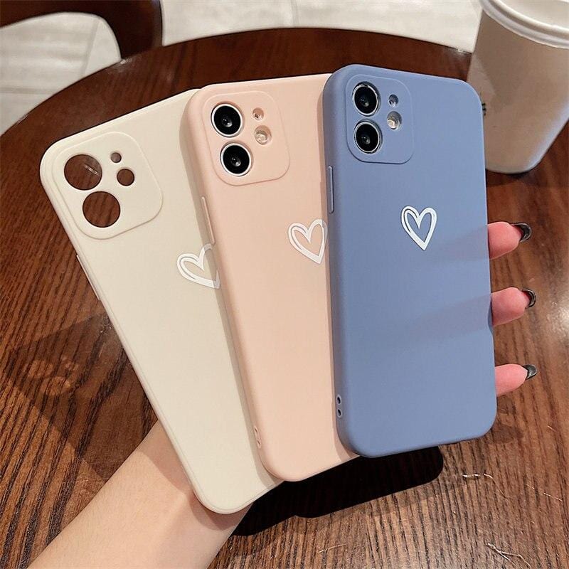 Shockproof Soft Love Heart TPU iPhone Case Apple