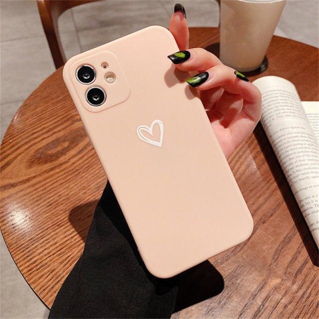 Shockproof Soft Love Heart TPU iPhone Case Apple
