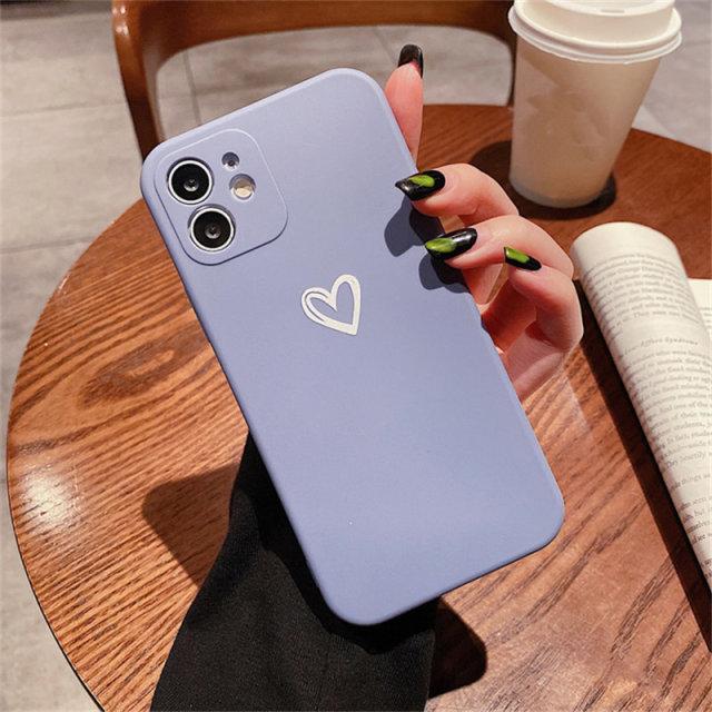 Shockproof Soft Love Heart TPU iPhone Case Apple