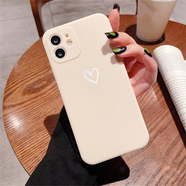 Shockproof Soft Love Heart TPU iPhone Case Apple