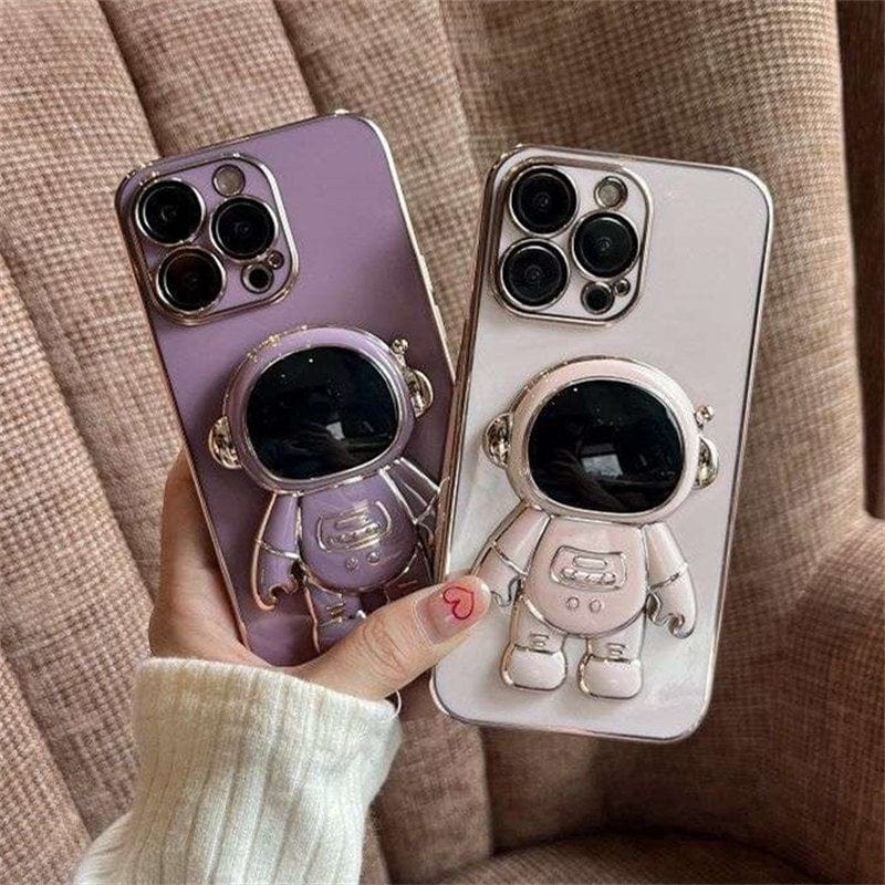 Electroplated Astronaut Folding TPU iPhone Case Apple