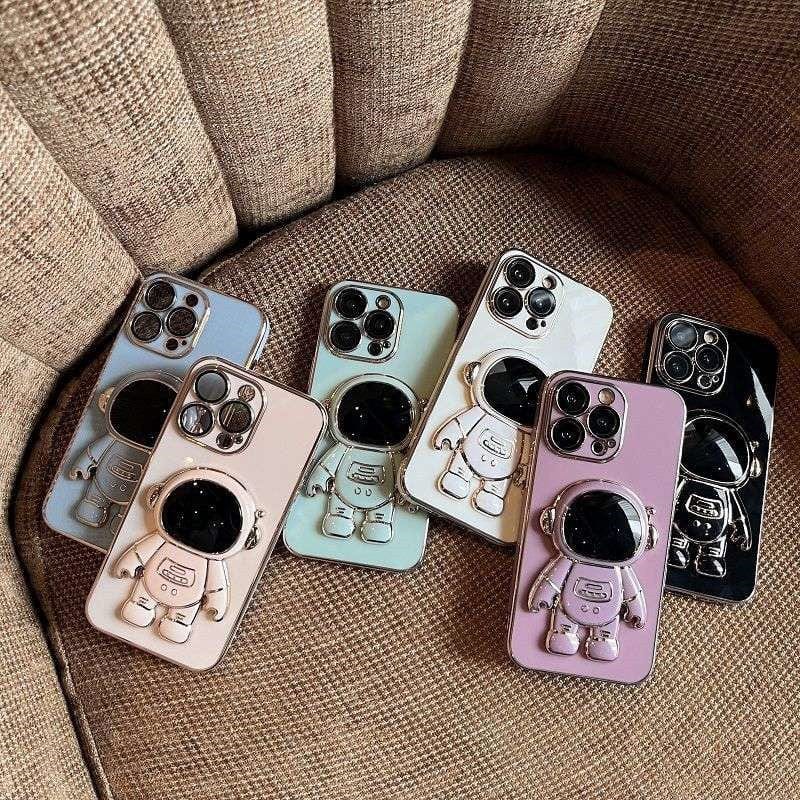 Electroplated Astronaut Folding TPU iPhone Case Apple