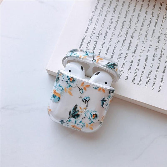 Watercolor Floral Shock Resistant Airpods Case Apple