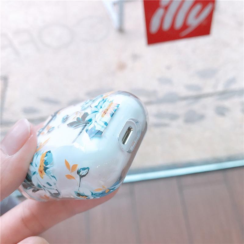 Watercolor Floral Shock Resistant Airpods Case Apple