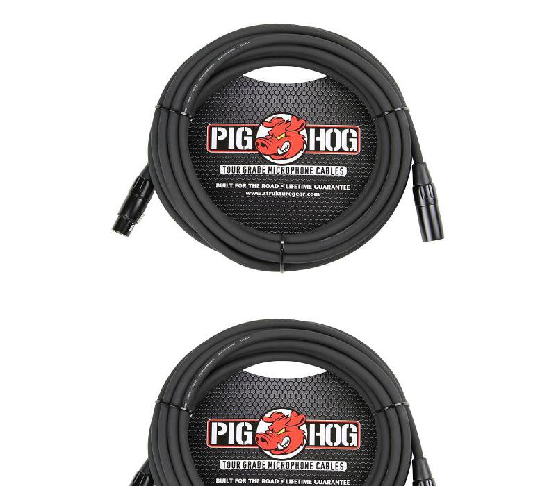 Pig Hog PHM25 XLR High Performance 8mm Microphone Cable, 25 Ft