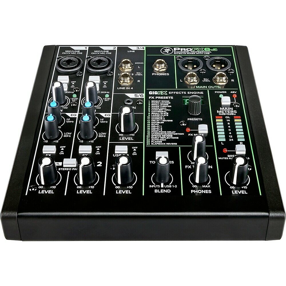 New - Mackie ProFX6v3 6-channel Mixer with USB and Effects