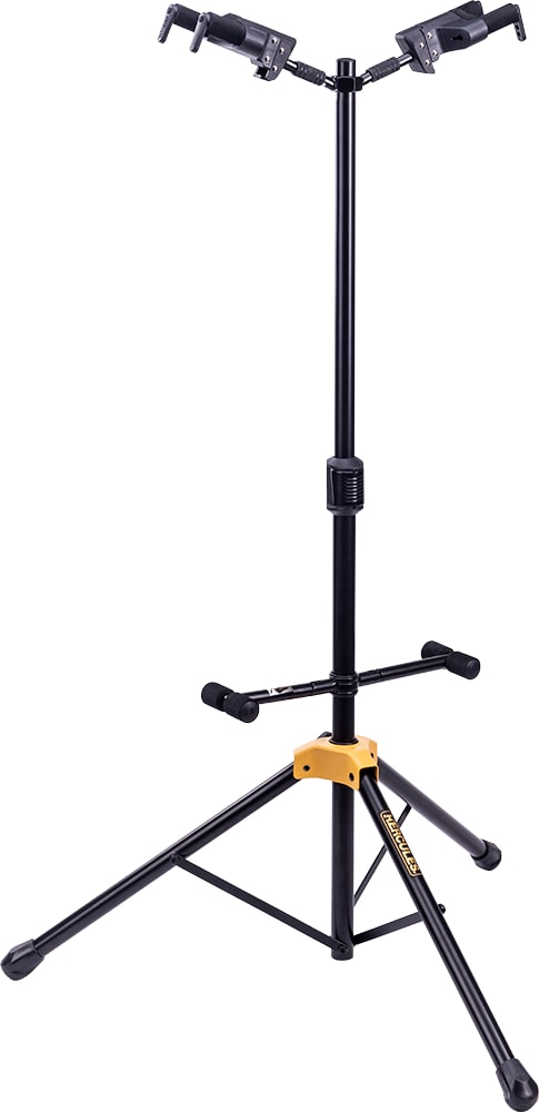 Hercules Stands GS422B PLUS Dual Guitar Stand with Auto Grip System and Foldable Yoke -NEW