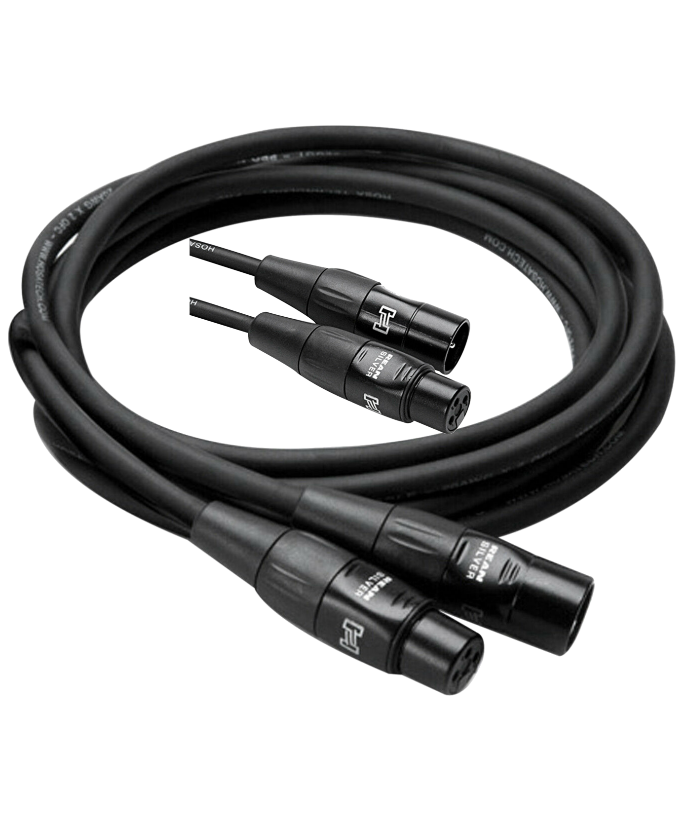 NEW - Hosa Pro Microphone Cable REAN XLR3F to XLR3M, HMIC-025 (25 Feet) Black