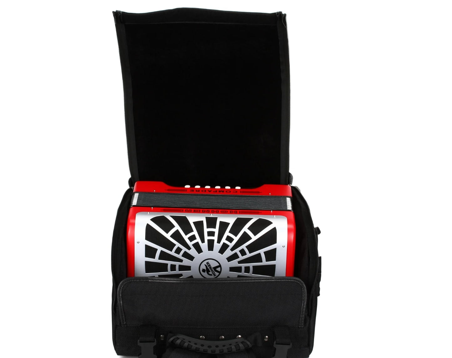 Hohner Compadre Diatonic Accordion - Keys of G/C/F - Red-NEW