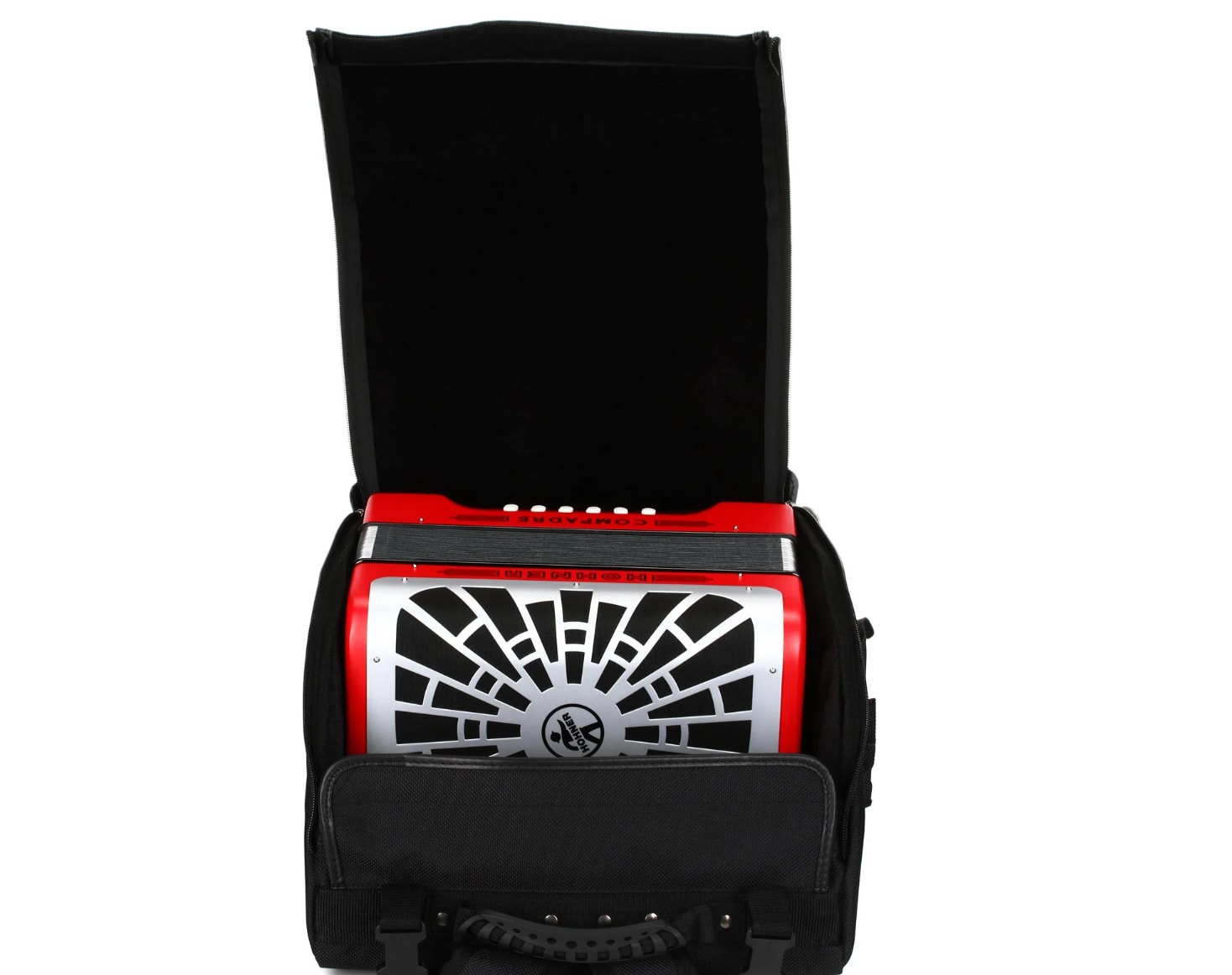 Hohner Compadre Diatonic Accordion - Keys of G/C/F - Red-NEW