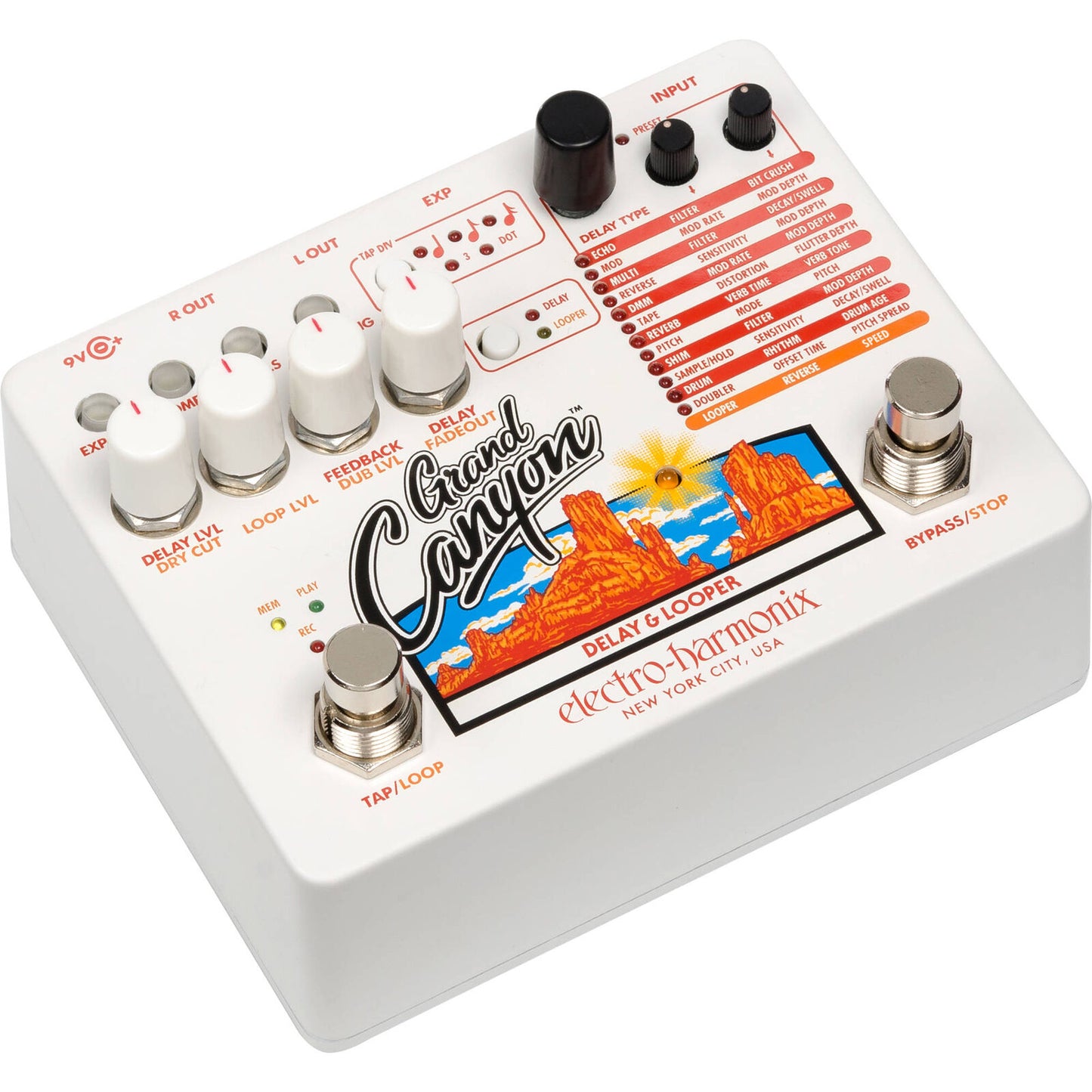 New - Electro Harmonix Grand Canyon Delay and Looper Pedal