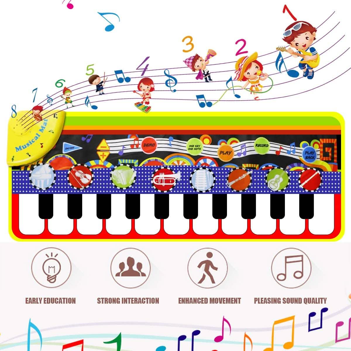 Kids Musical Mats Multi-Instrument Early Education Toys RenFox